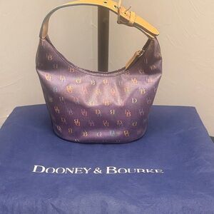 Vintage Y2K Dooney & Bourke Small  Rainbow Zipper Monogram Shoulder Bag